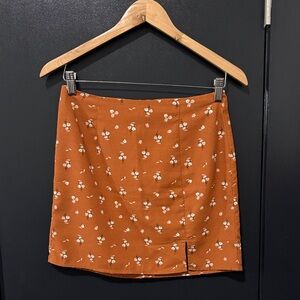 Aeropostale Rust Floral Mini Skirt